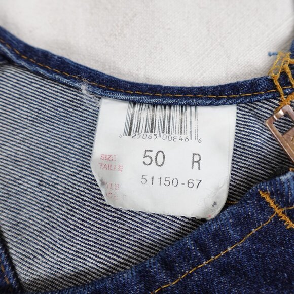 Hammill Heavy Denim Overalls Men's 50R (50x30) 100% Cotton Dark Wash Work Wear - Picture 3 of 13